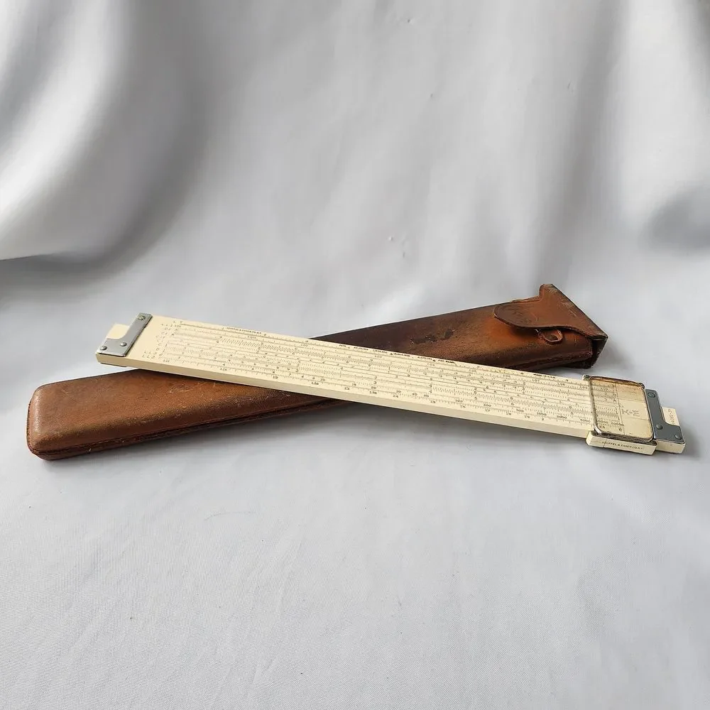 Keuffel & Esser Slide Rule w/ Leather Case Vintage K&E 307310 Darmstadt System - Picture 2 of 8